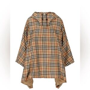 Burberry Checkered Hooded Cape